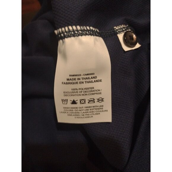 NWT New Nike Dri Fit Short Sleeve Polo Shirt Golf 2XL Navy Blue Polyester - Picture 10 of 13
